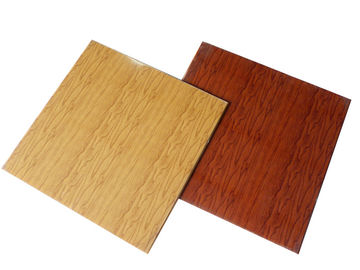 Los paneles de techo de madera del grano ignifugan las tejas falsas del techo del PVC laminadas