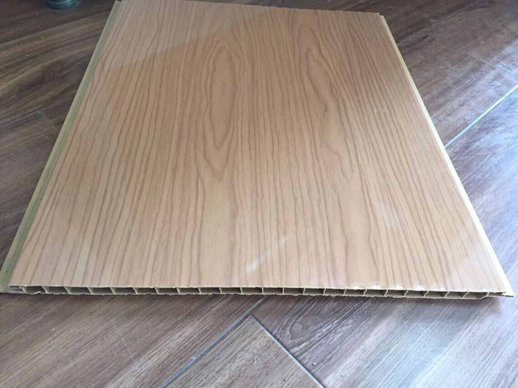 Wood Grain Bathroom PVC Ceiling Panels Seamless Connection 3.5kg / m2 30cm x 9mm