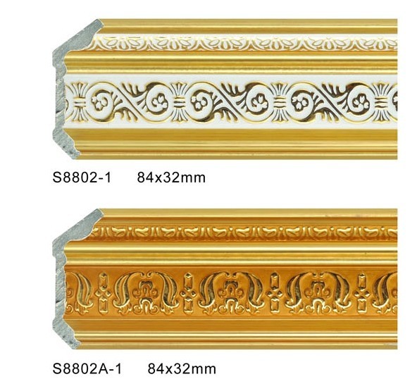 Durable PS Frame Moulding Plastic Baseboard Trim Skirting Board Profiles